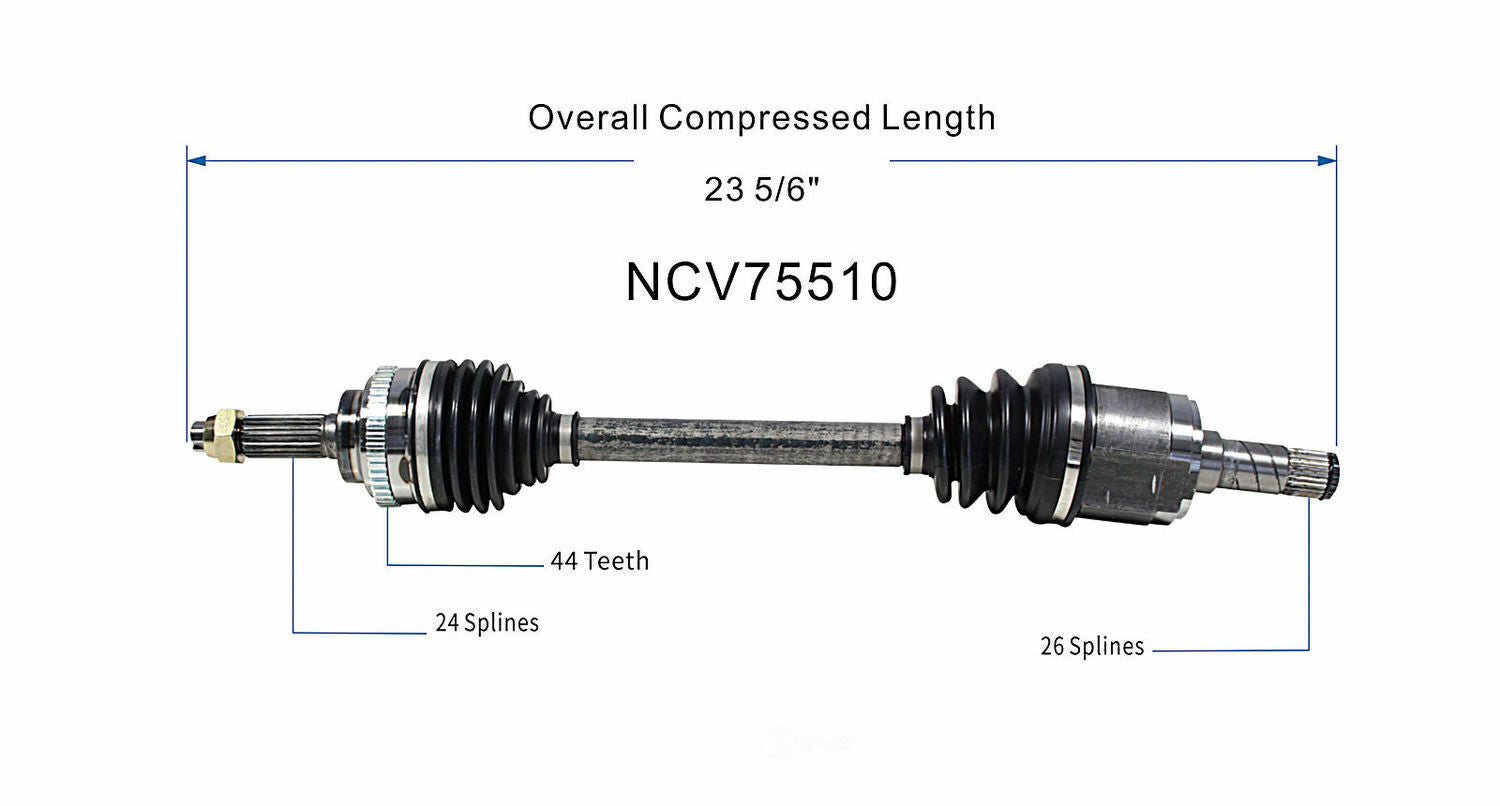GSP North America NCV75510 CV Axle Assembly