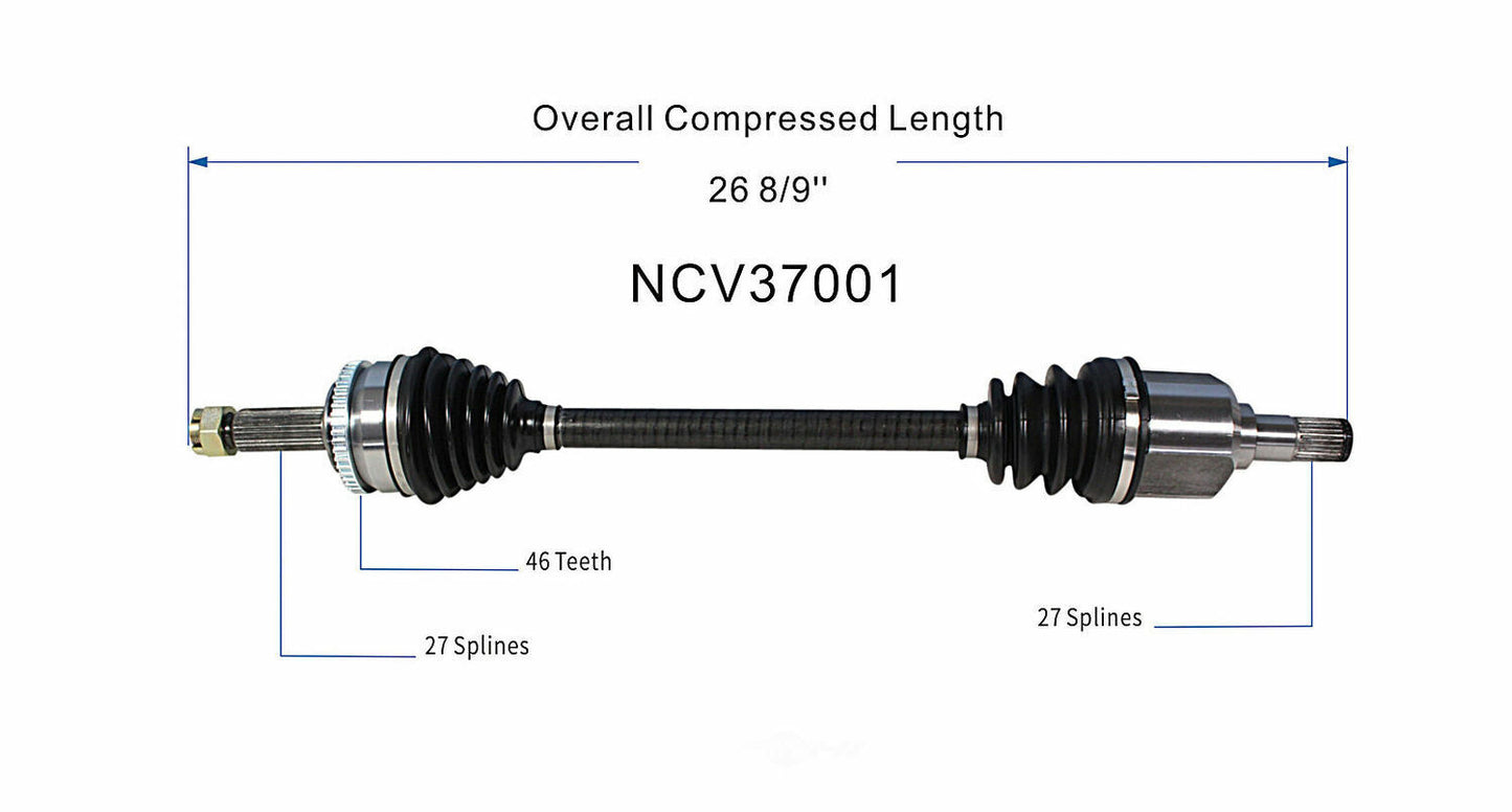 GSP North America NCV37001 CV Axle Assembly