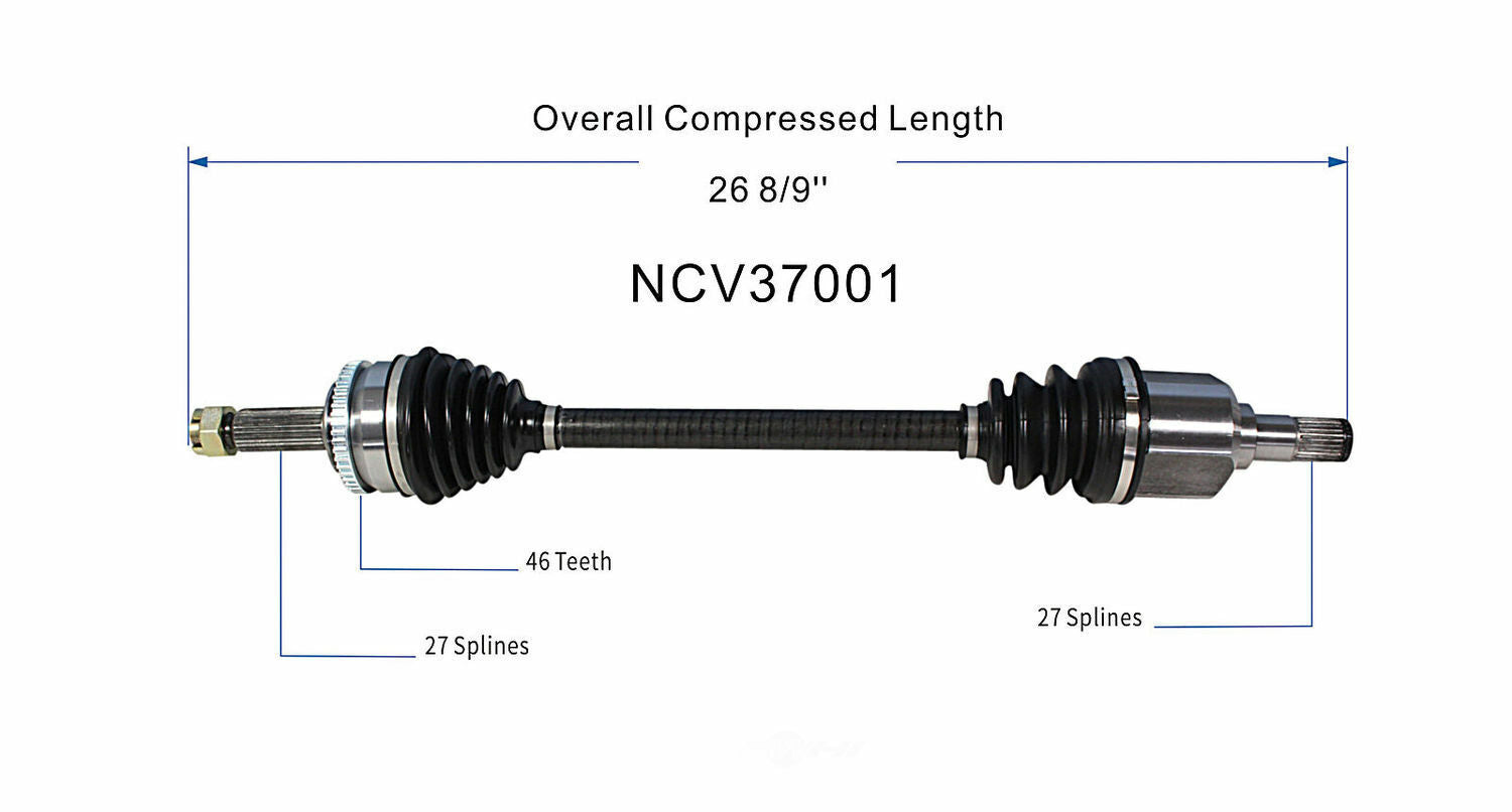 GSP North America NCV37001 CV Axle Assembly