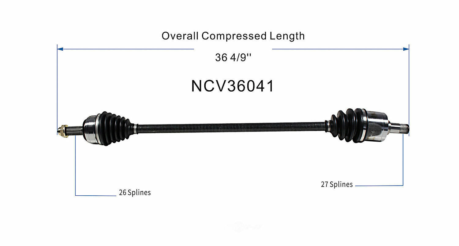 GSP North America NCV36041 CV Axle Assembly