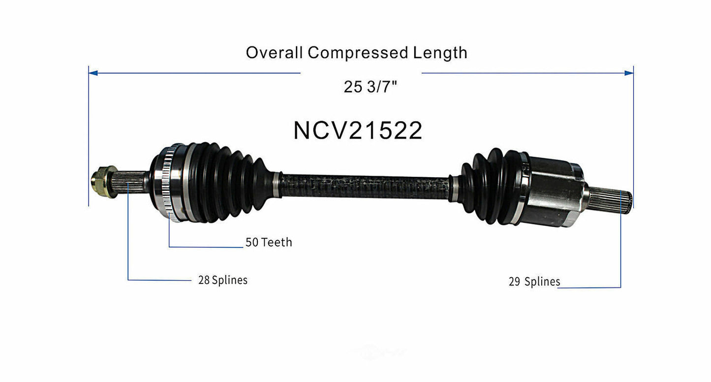 GSP North America NCV21522 CV Axle Assembly