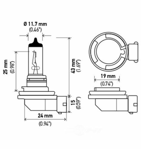 Hella H11B Headlight Bulb
