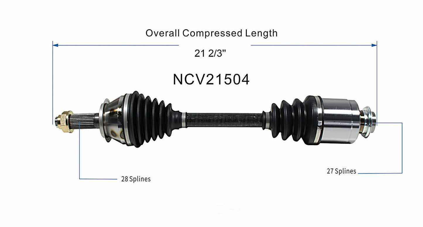 GSP North America NCV21504 CV Axle Assembly