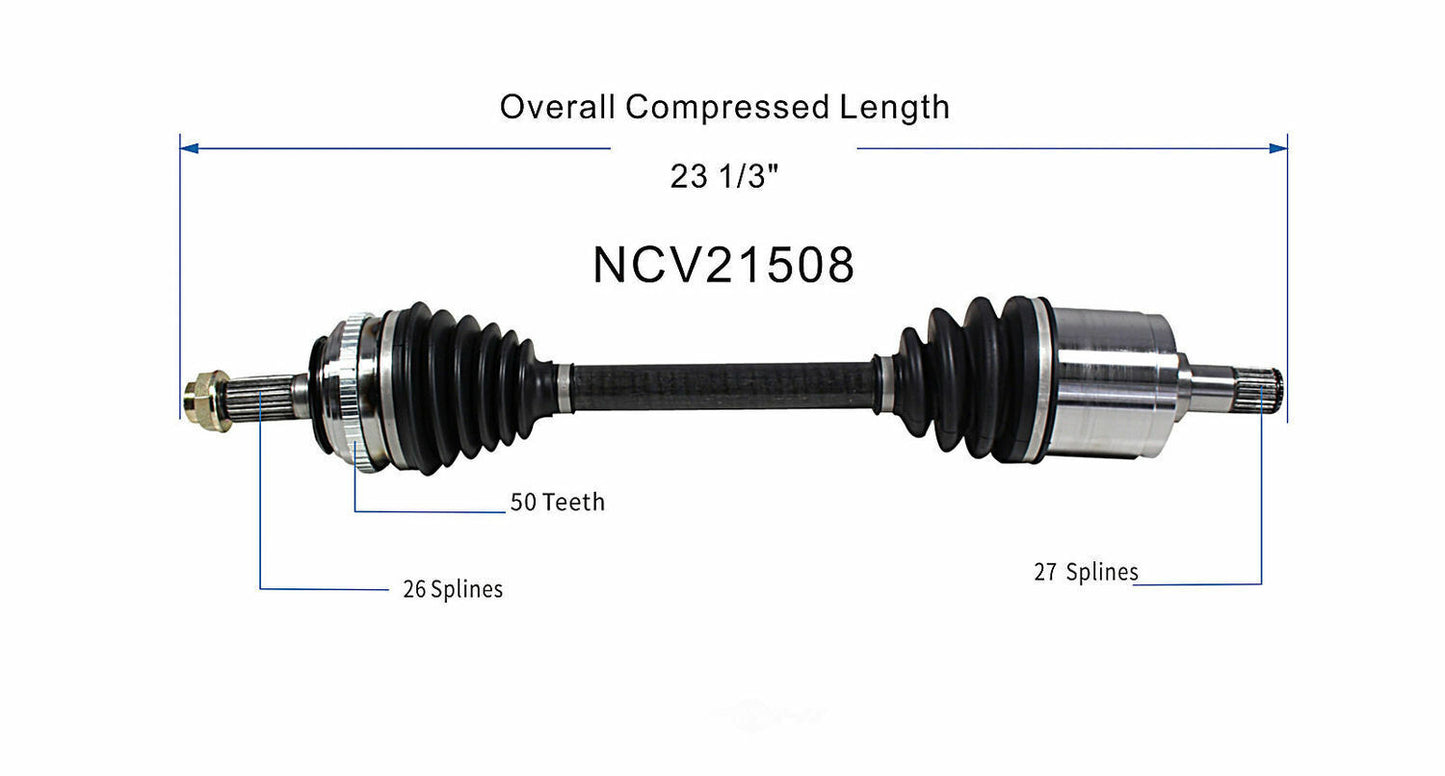 GSP North America NCV21508 CV Axle Assembly