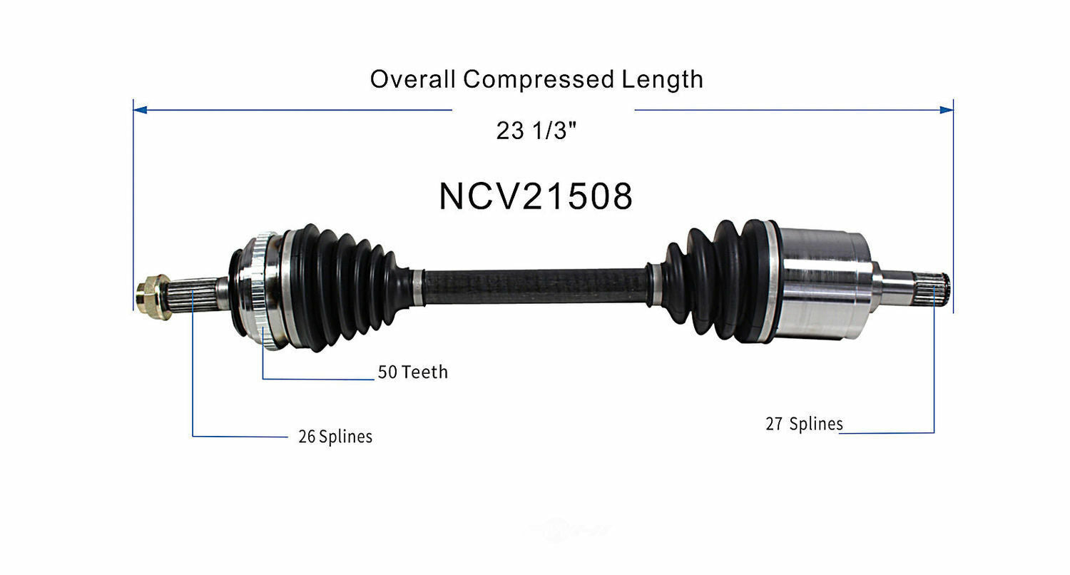 GSP North America NCV21508 CV Axle Assembly