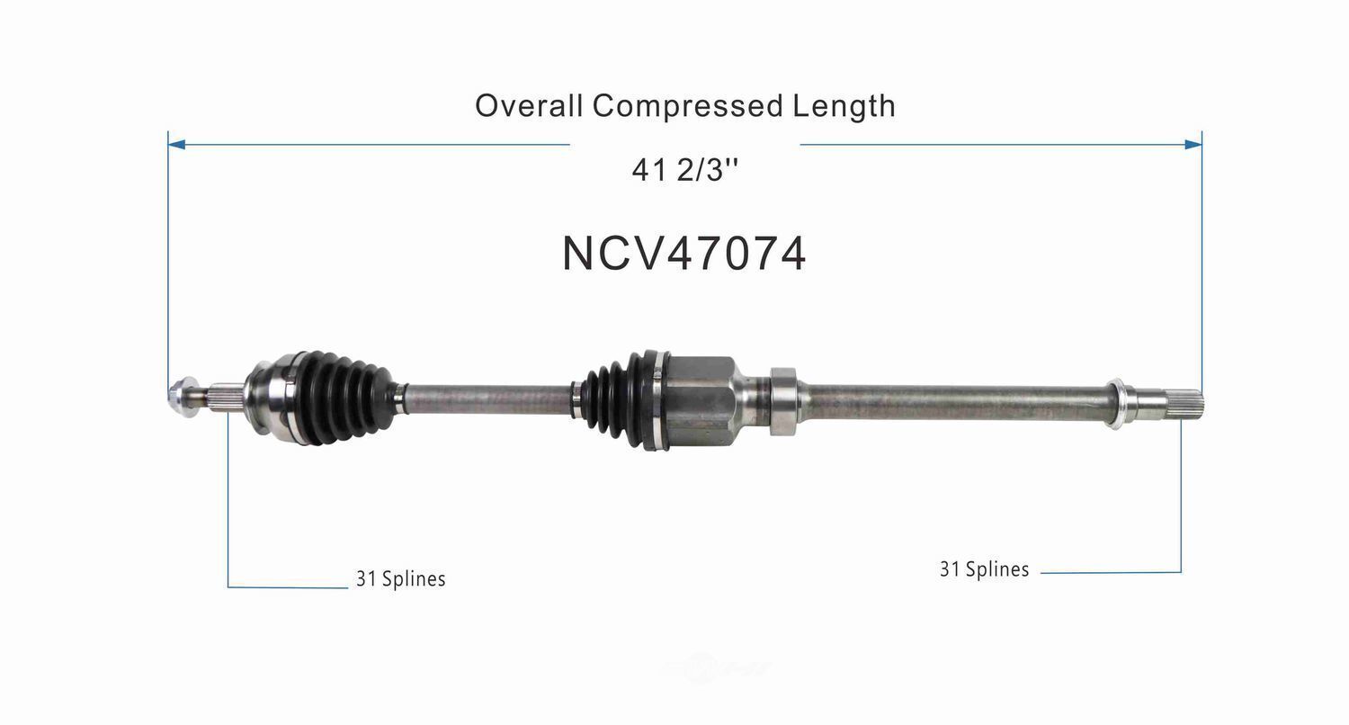 GSP North America NCV47074 CV Axle Assembly
