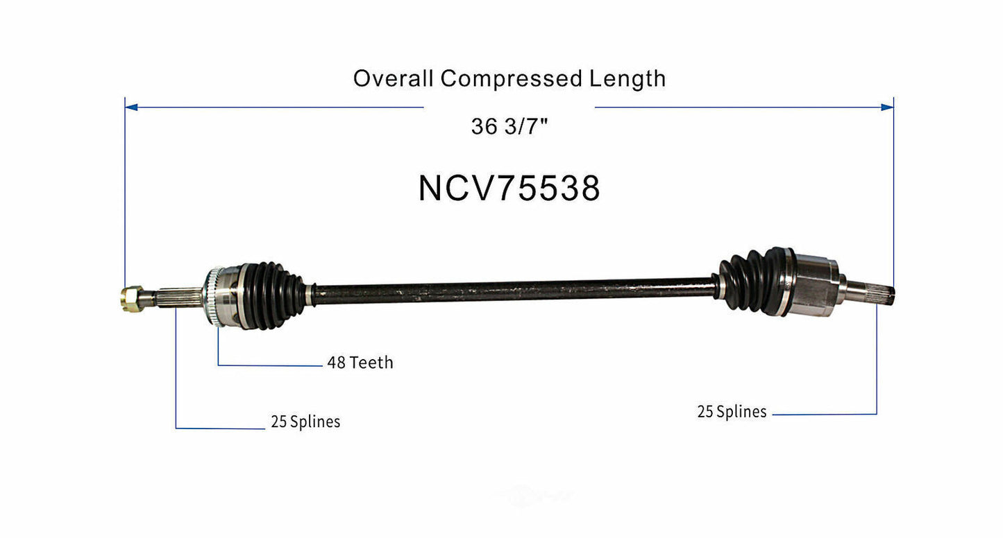 GSP North America NCV75538 CV Axle Assembly