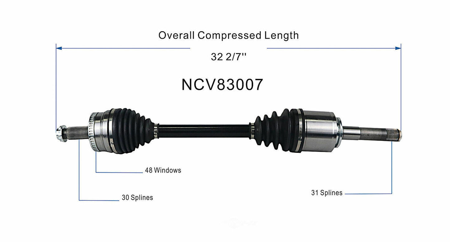GSP North America NCV83007 CV Axle Assembly