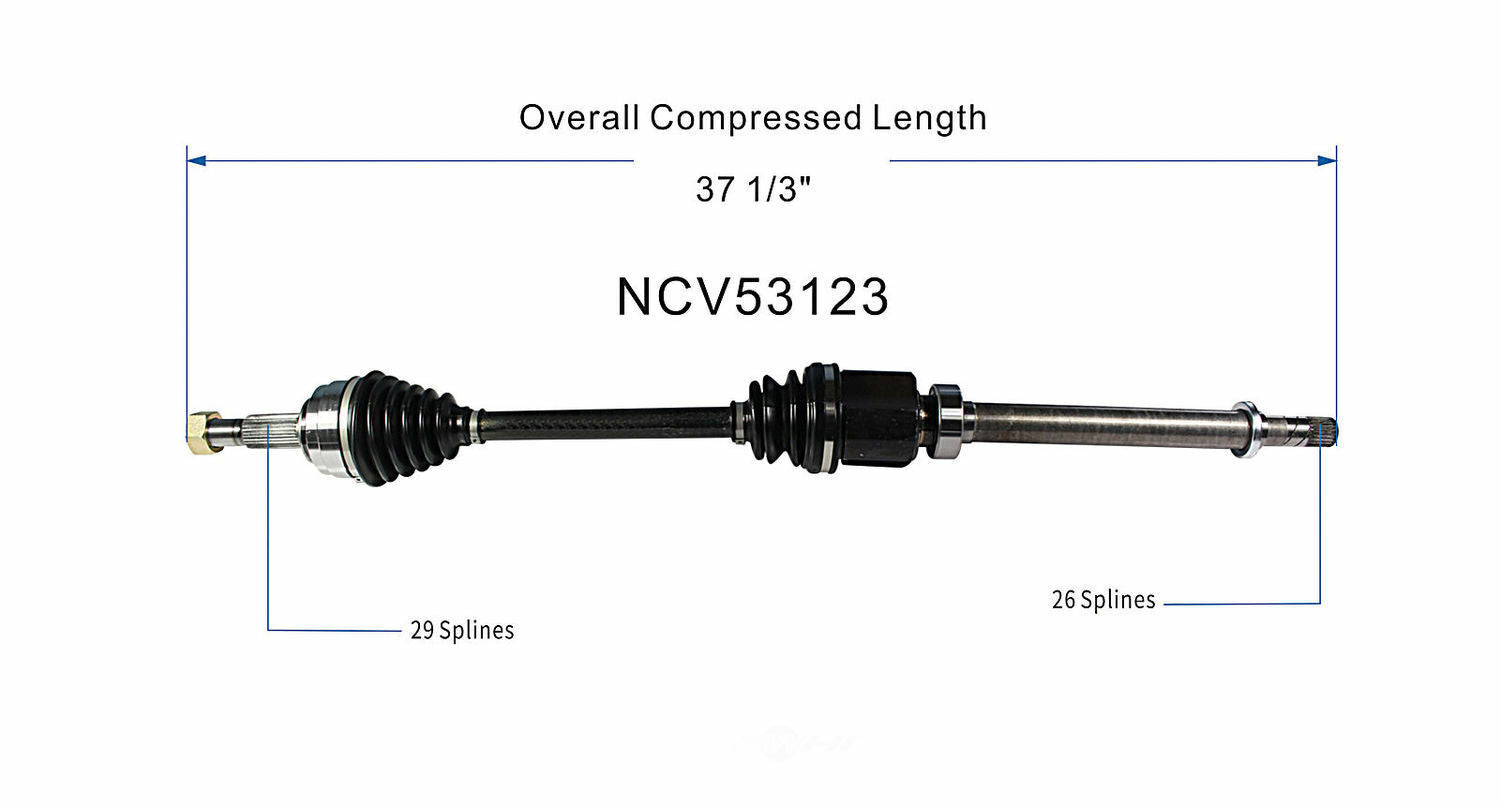 GSP North America NCV53123 CV Axle Assembly