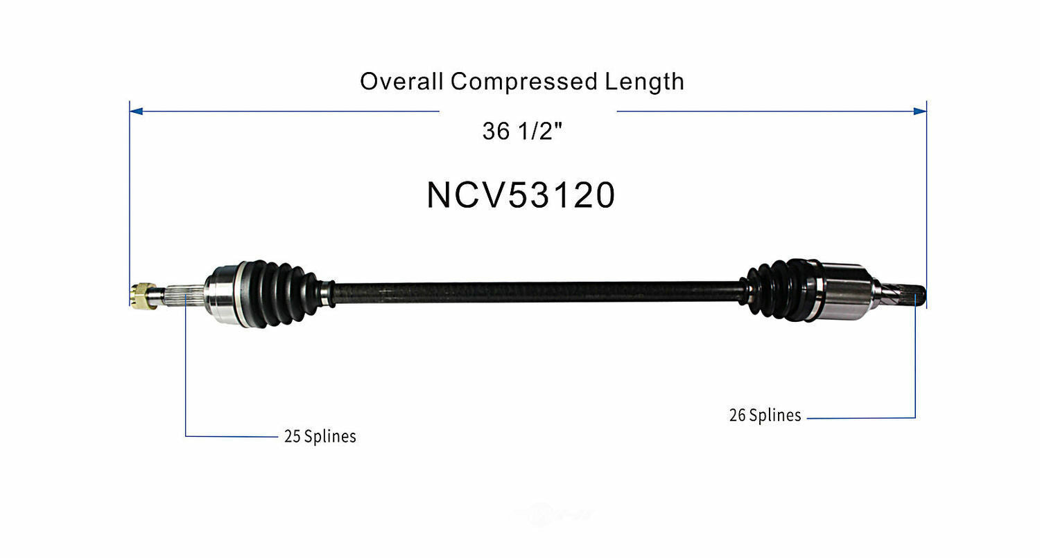 GSP North America NCV53120 CV Axle Assembly