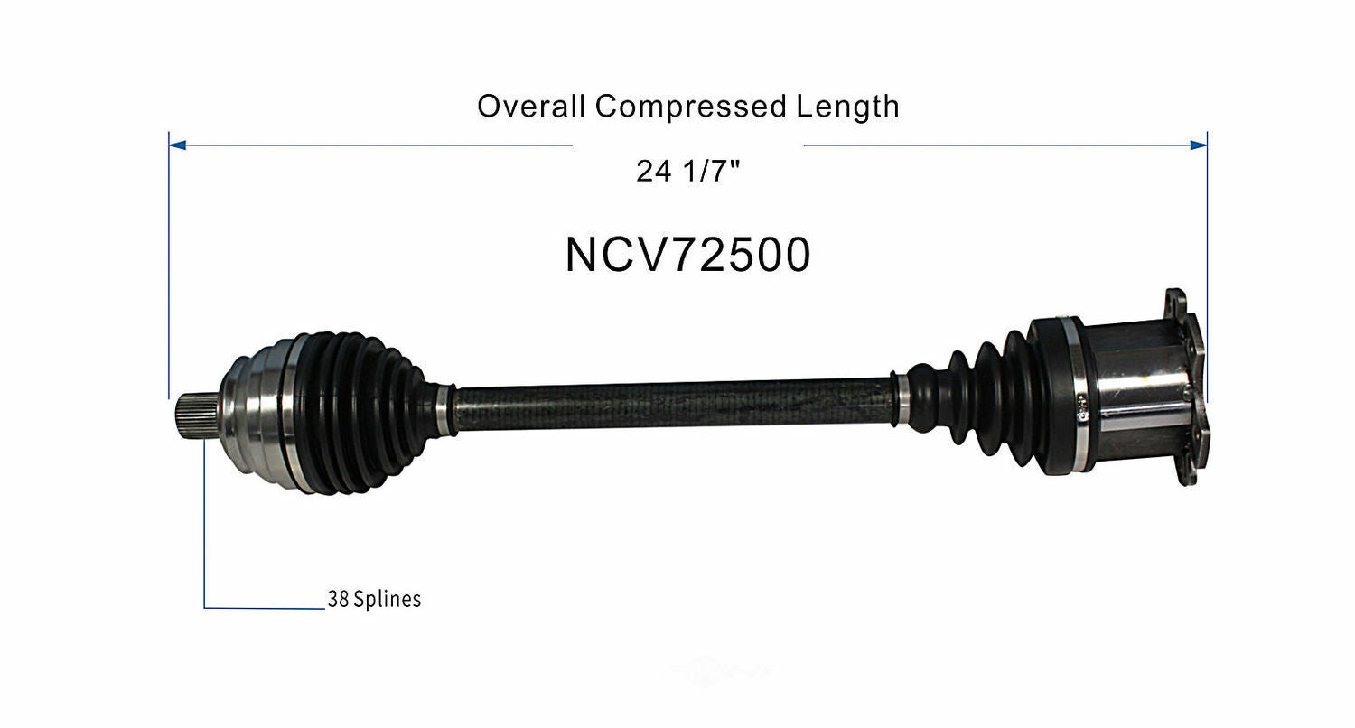 GSP North America NCV72500 CV Axle Assembly