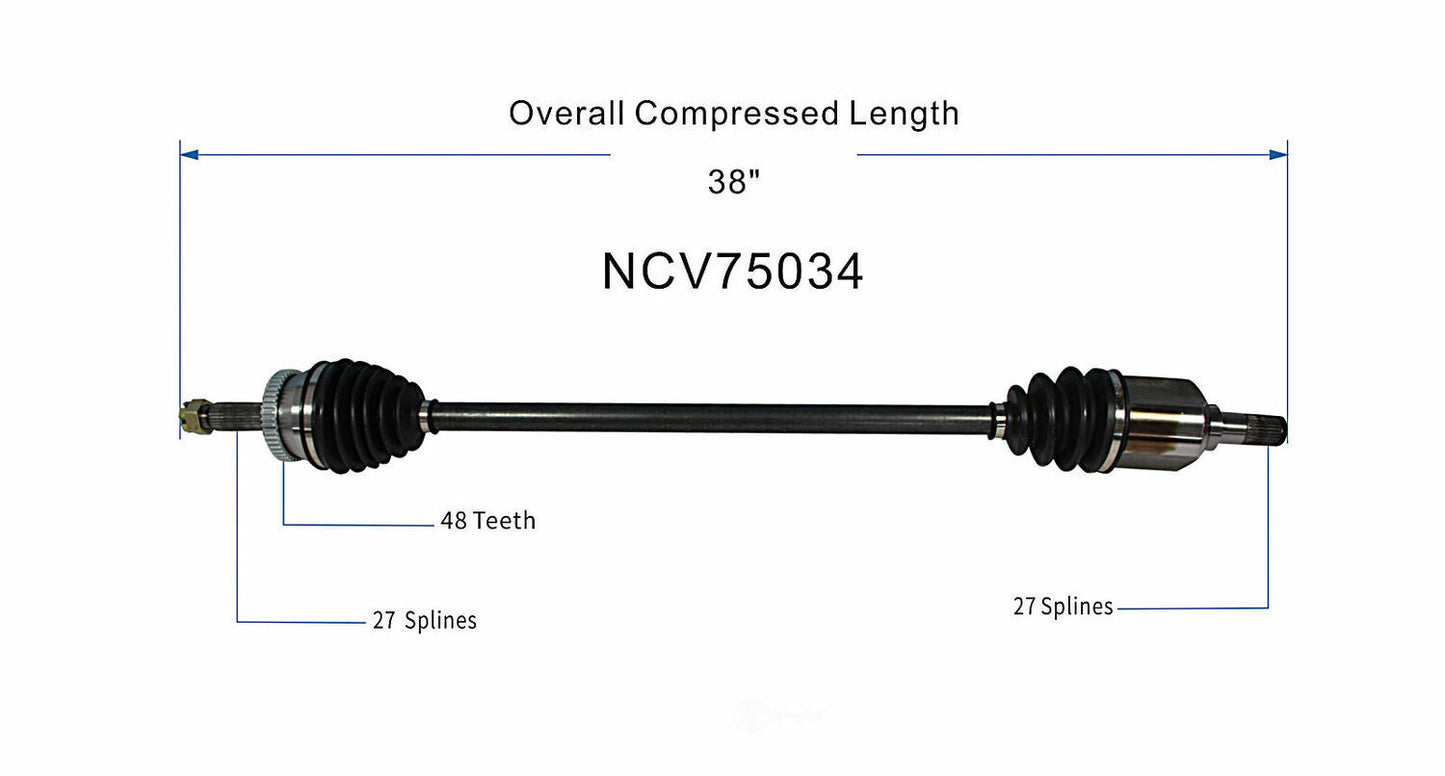 GSP North America NCV75034 CV Axle Assembly