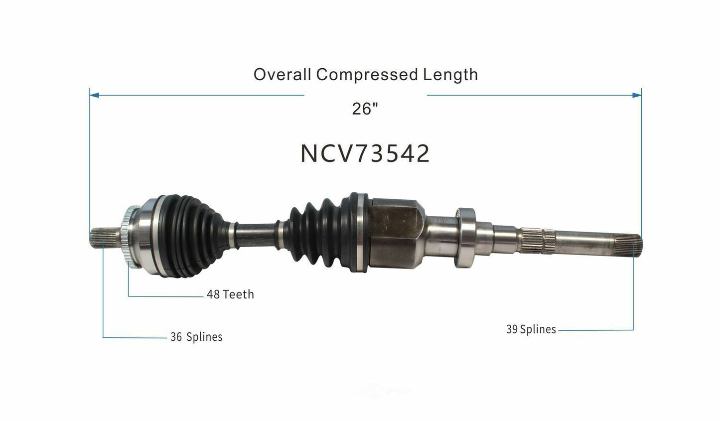 GSP North America NCV73542 CV Axle Assembly