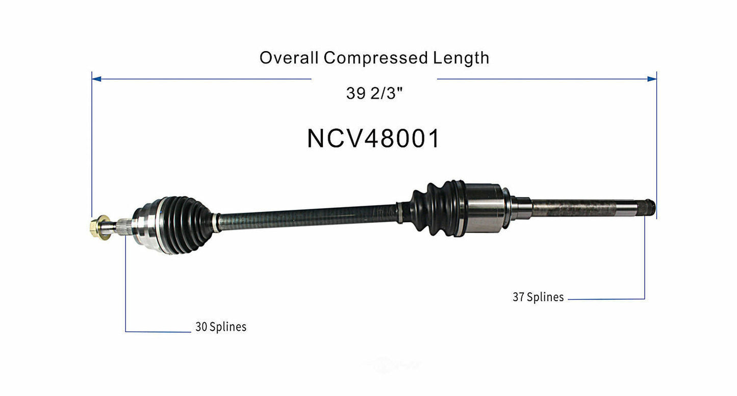 GSP North America NCV48001 CV Axle Assembly