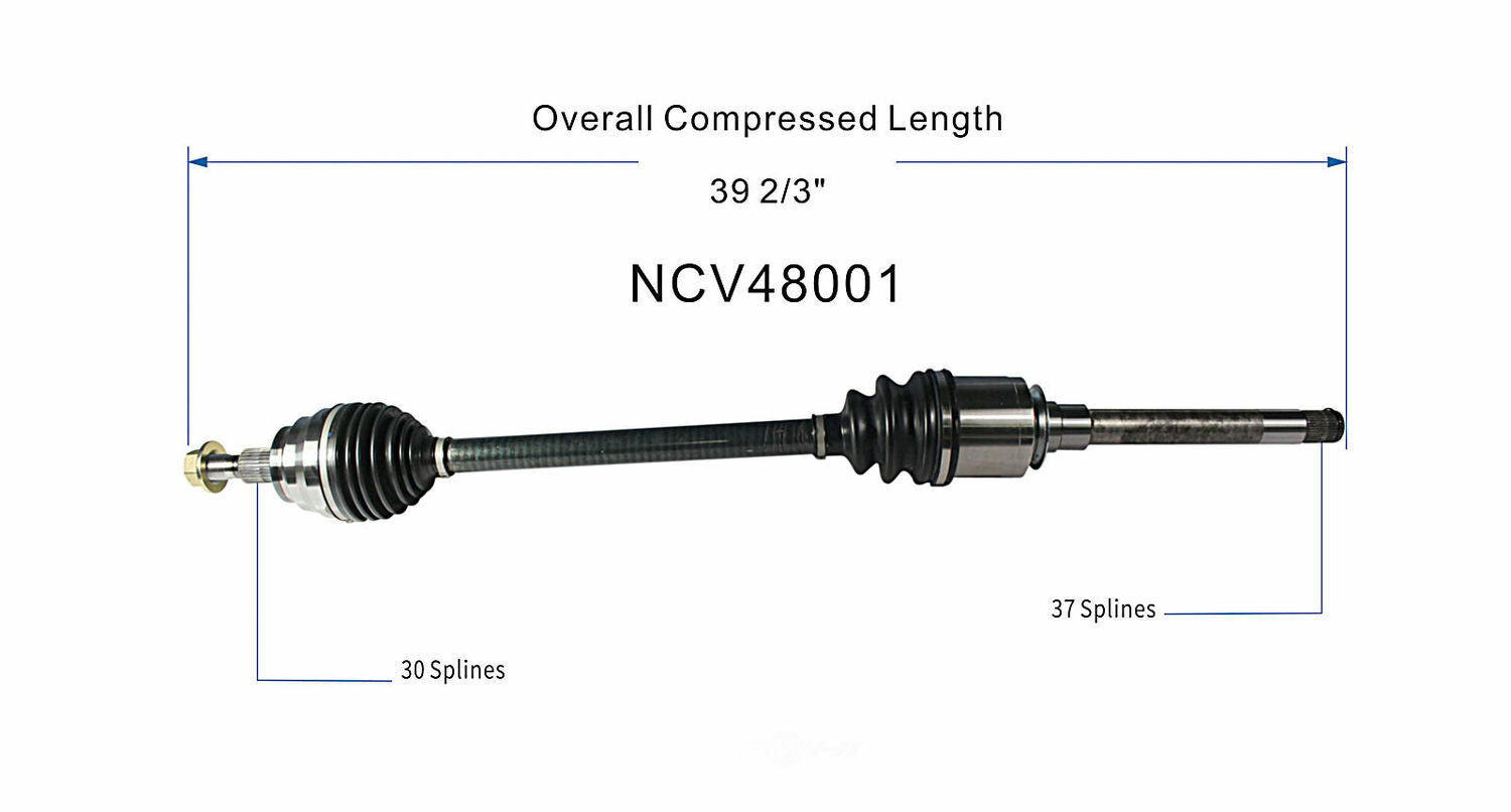 GSP North America NCV48001 CV Axle Assembly