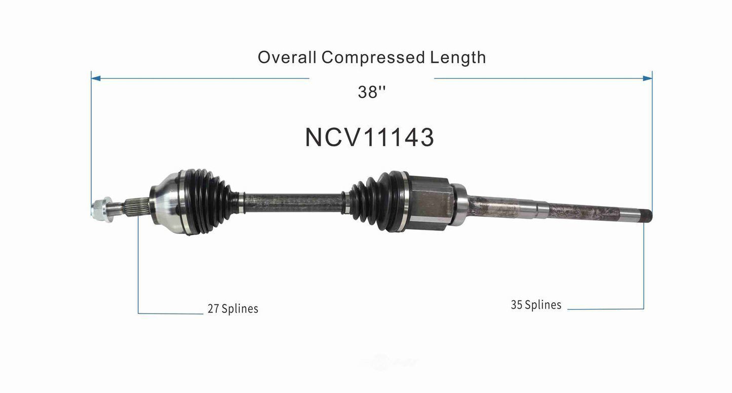 GSP North America NCV11143 CV Axle Assembly