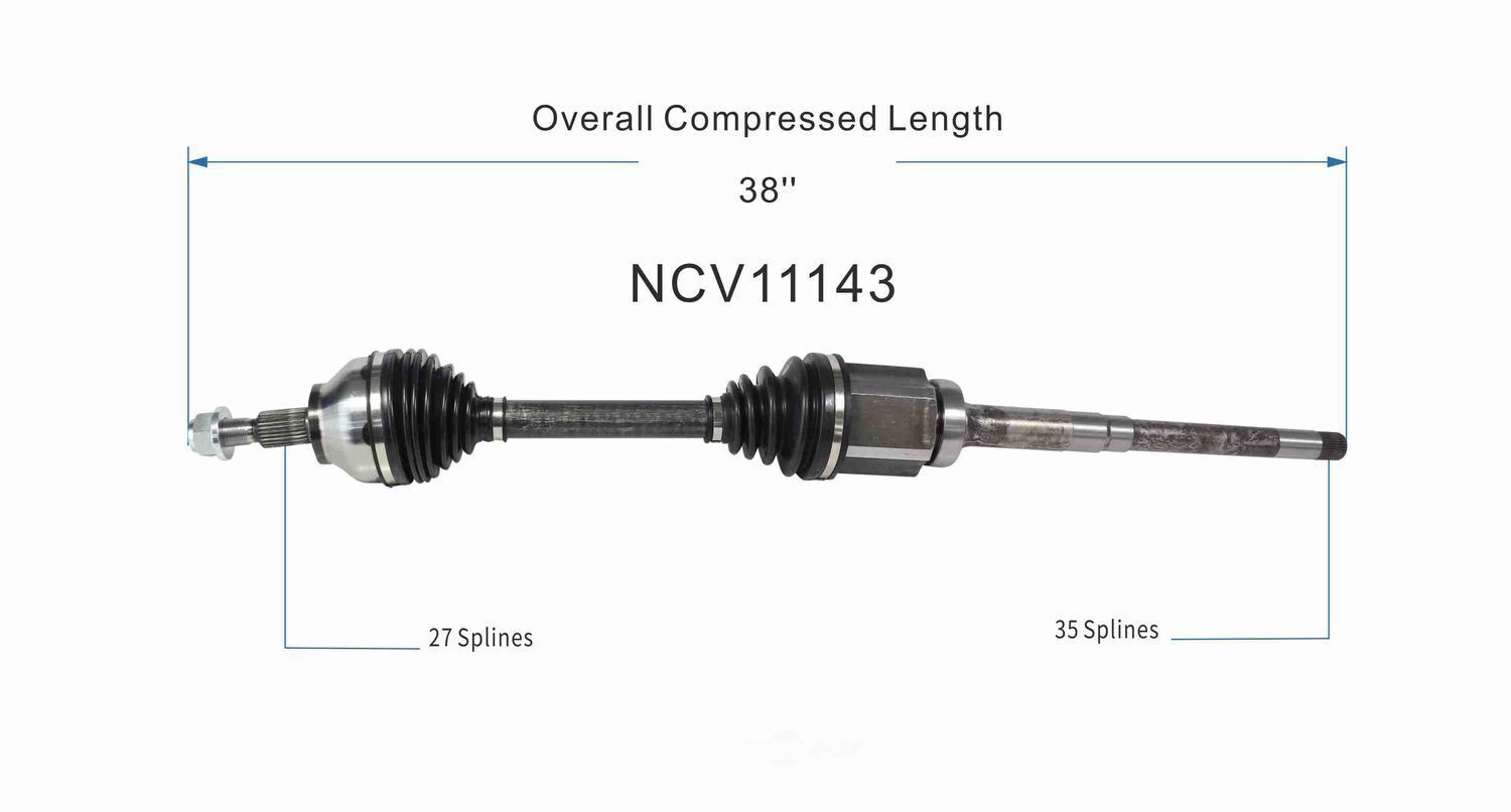 GSP North America NCV11143 CV Axle Assembly