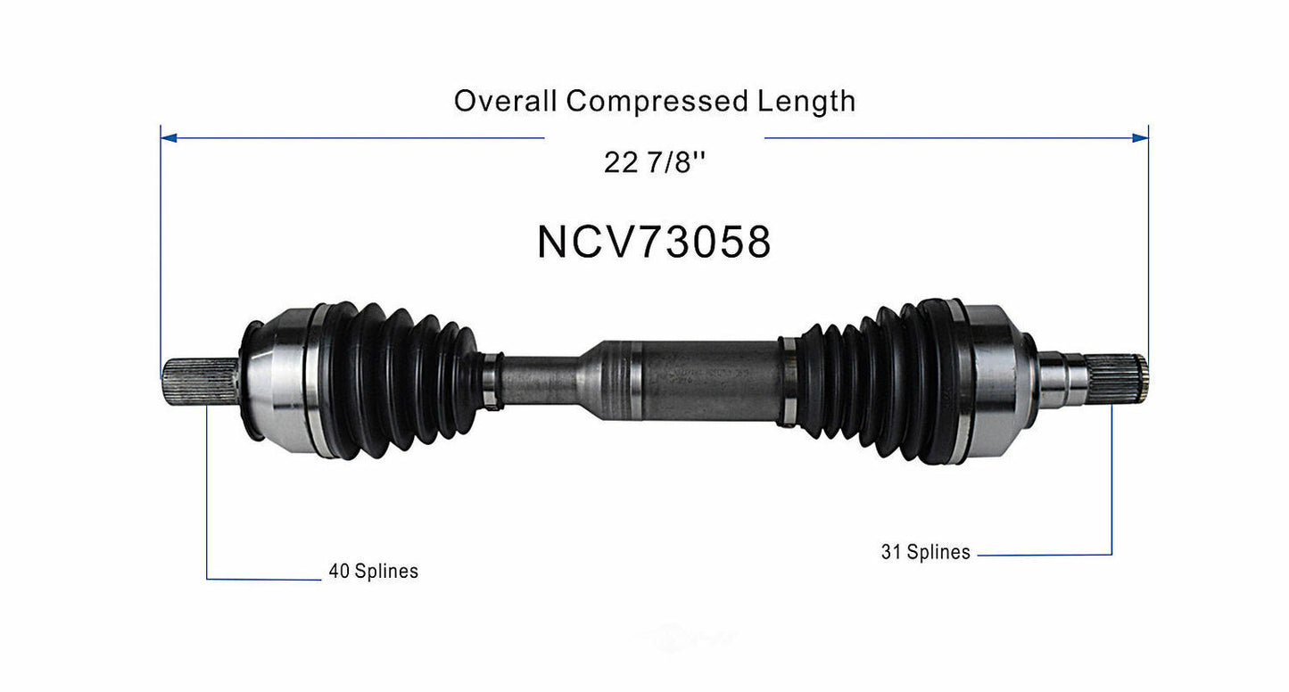GSP North America NCV73058 CV Axle Assembly