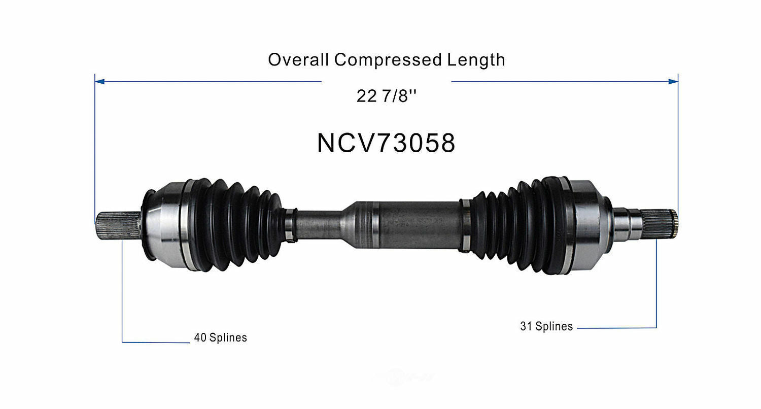 GSP North America NCV73058 CV Axle Assembly