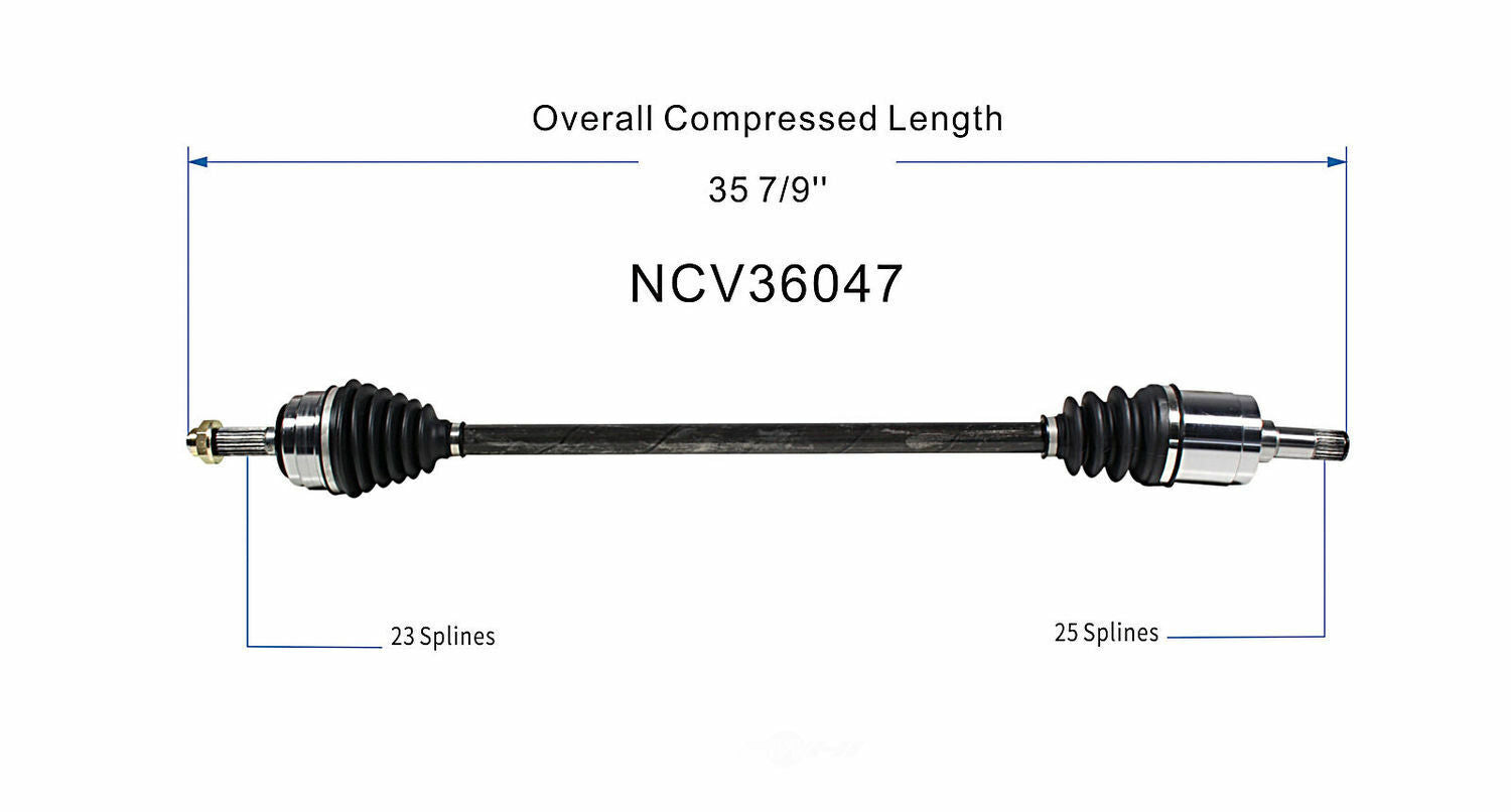 GSP North America NCV36047 CV Axle Assembly