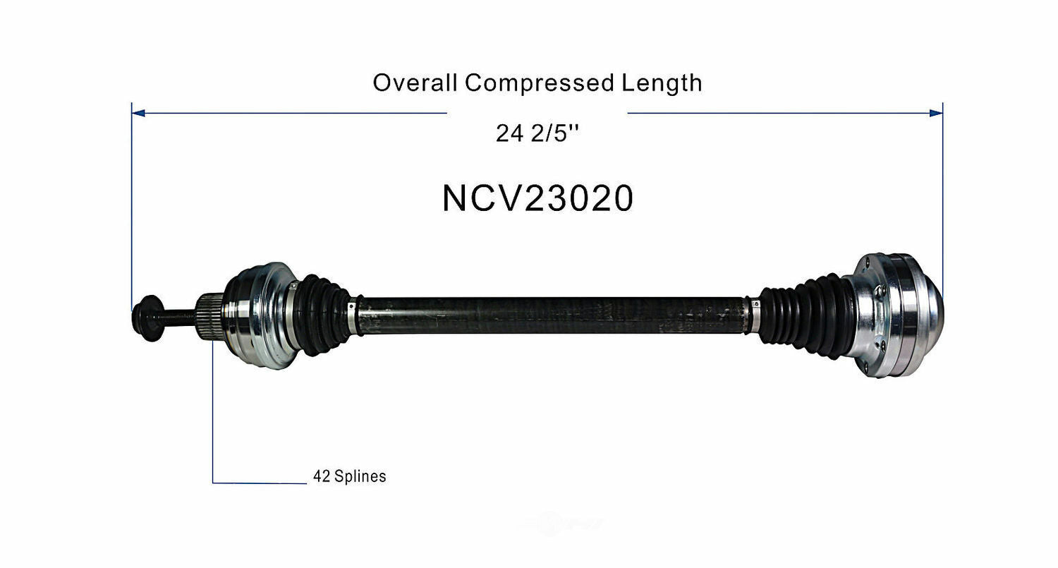 GSP North America NCV23020 CV Axle Assembly