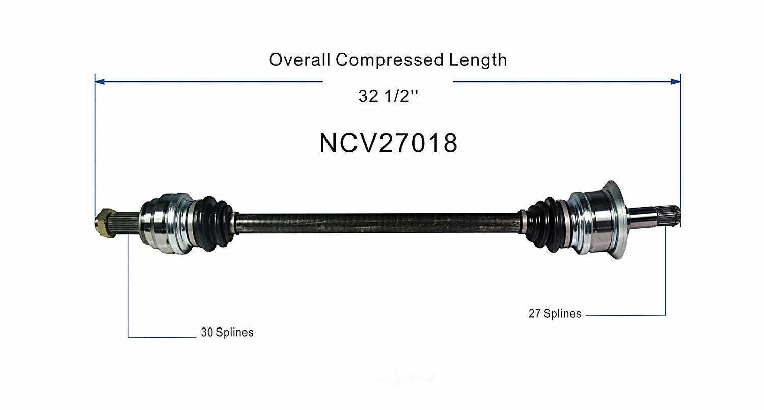 GSP North America NCV27018 CV Axle Assembly