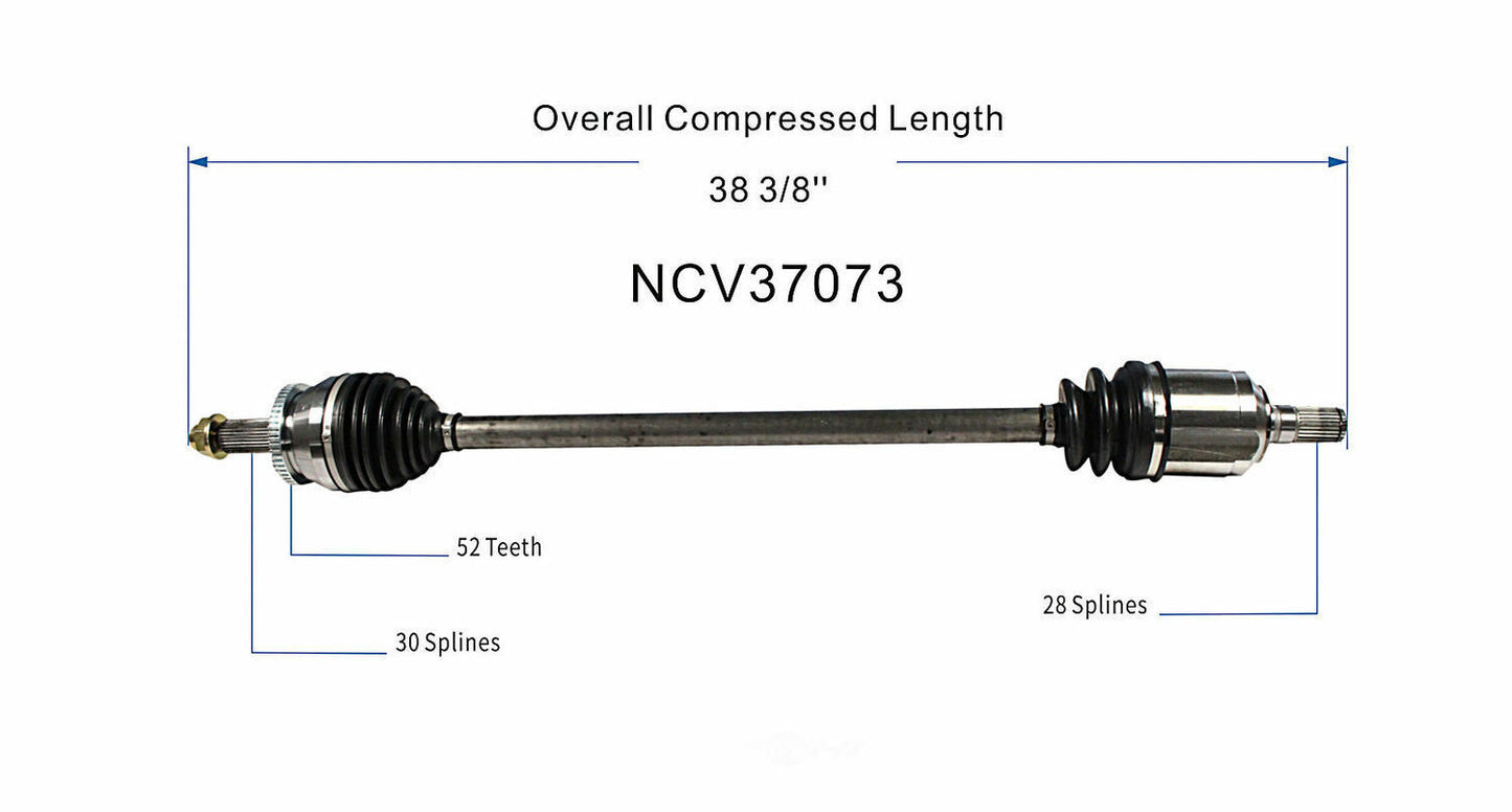 GSP North America NCV37073 CV Axle Assembly