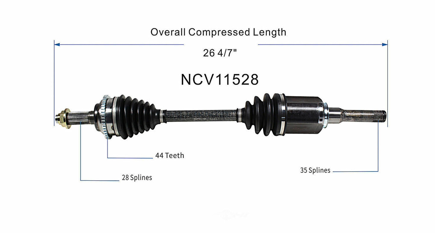 GSP North America NCV11528 CV Axle Assembly