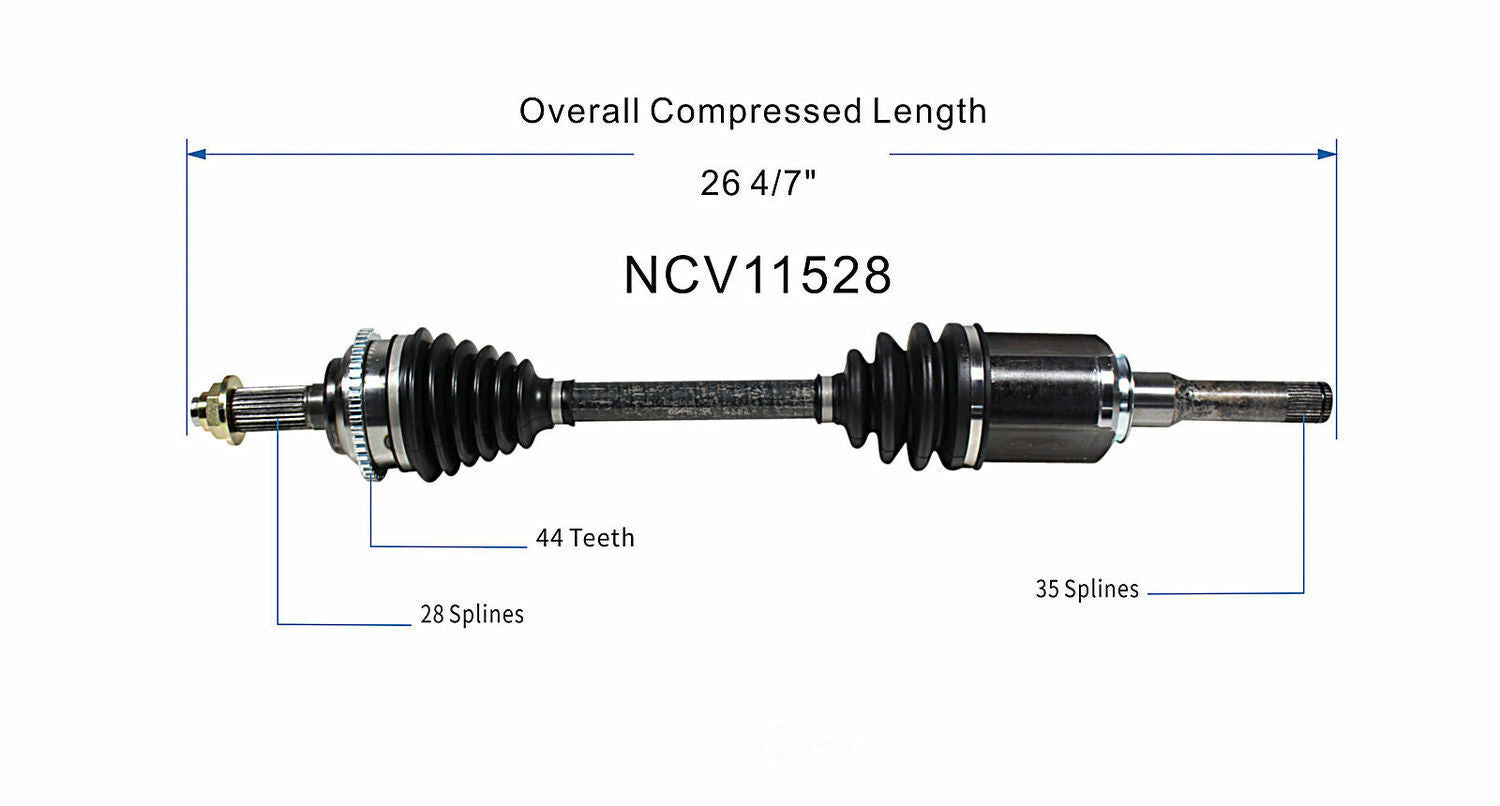 GSP North America NCV11528 CV Axle Assembly