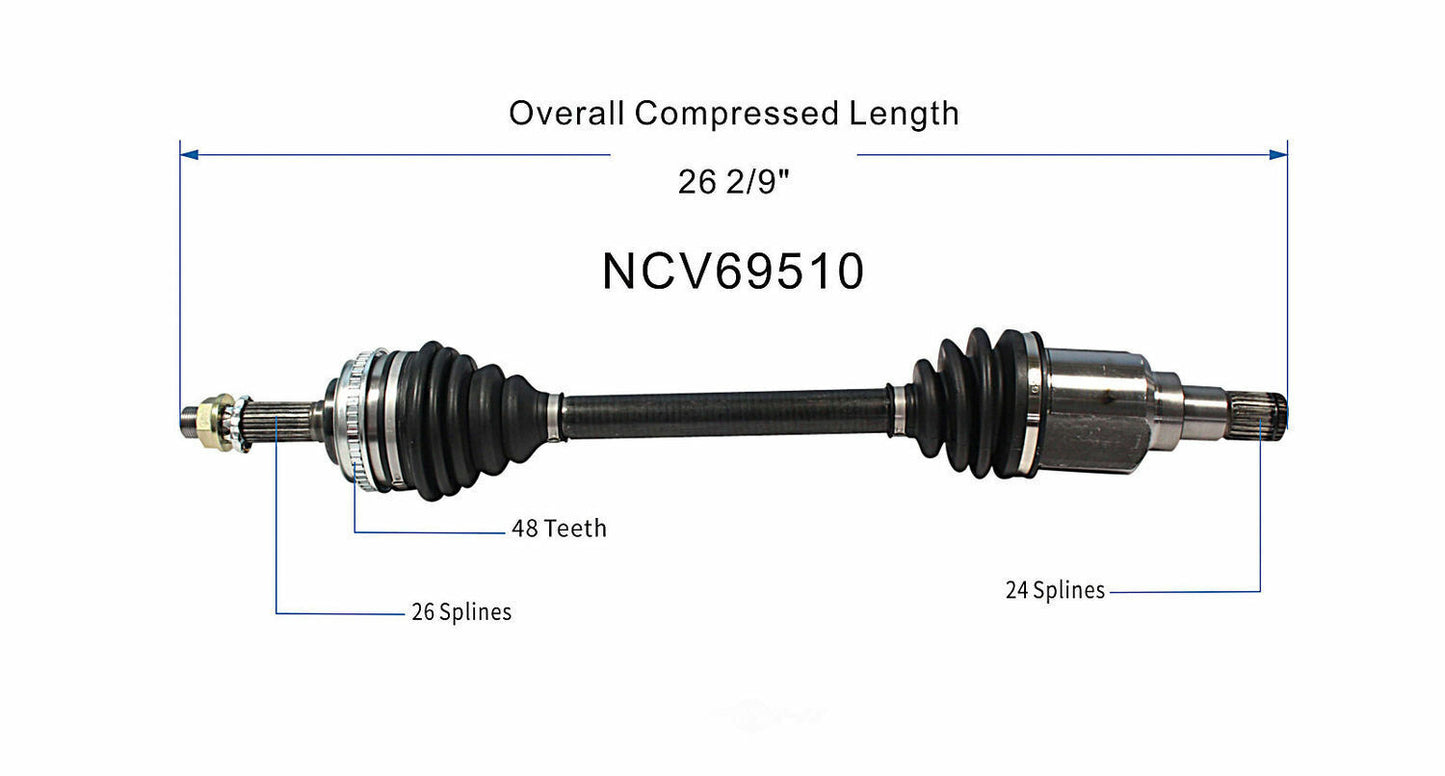 GSP North America NCV69510 CV Axle Assembly