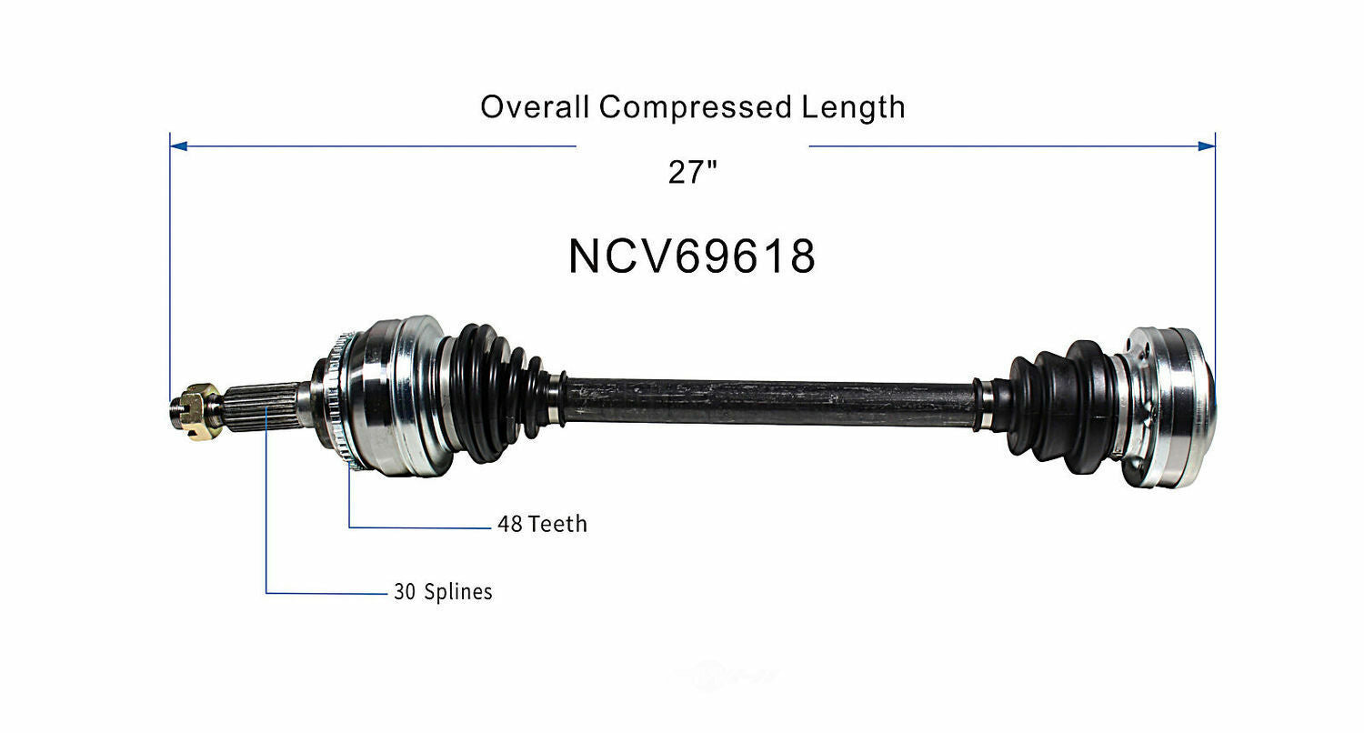 GSP North America NCV69618 CV Axle Assembly