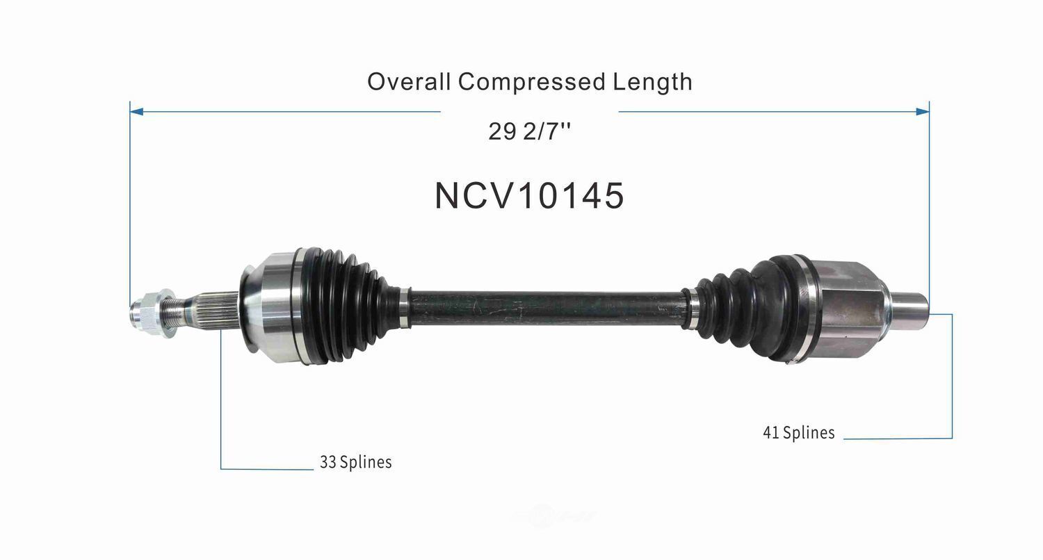 GSP North America NCV10145 CV Axle Assembly