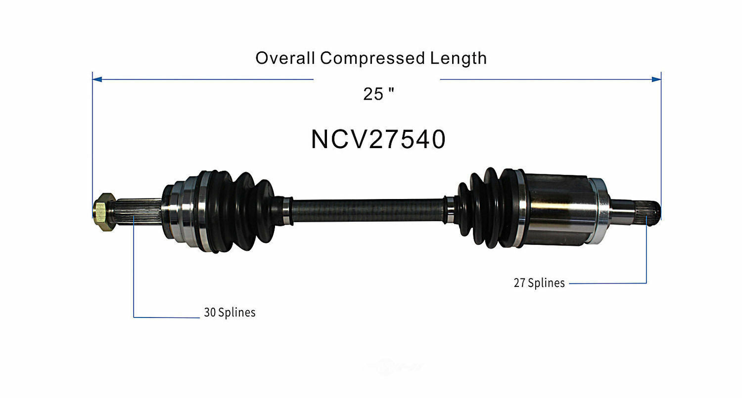 GSP North America NCV27540 CV Axle Assembly