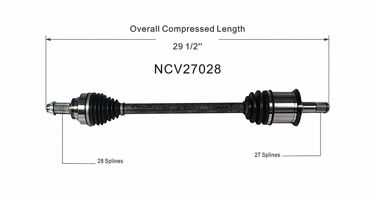 GSP North America NCV27028 CV Axle Assembly