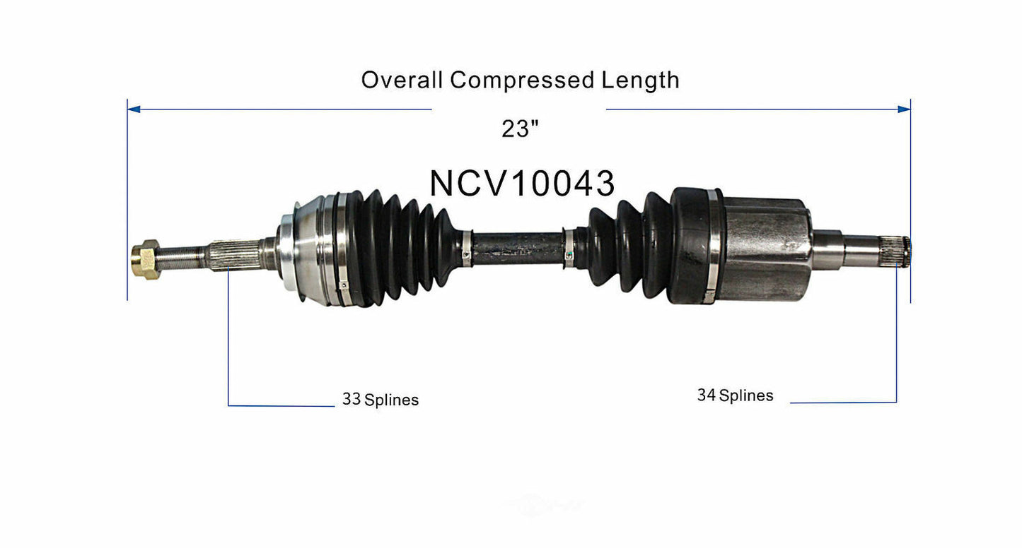 GSP North America NCV10043 CV Axle Assembly