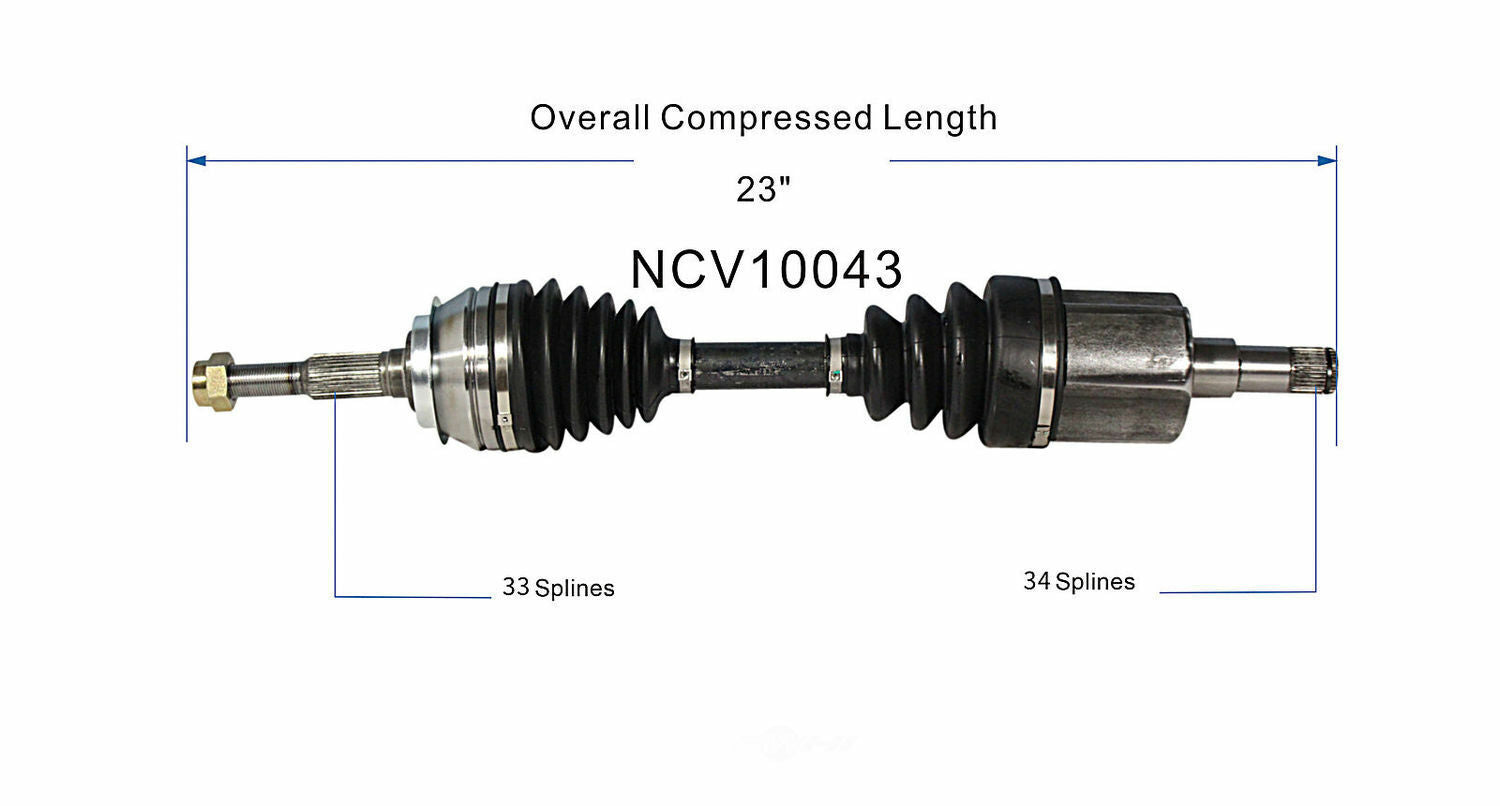 GSP North America NCV10043 CV Axle Assembly