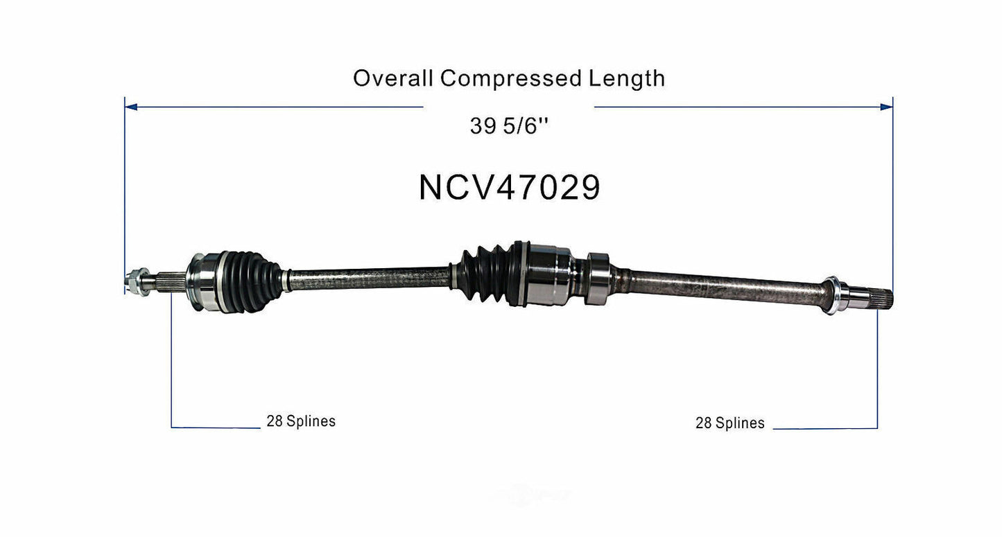 GSP North America NCV47029 CV Axle Assembly