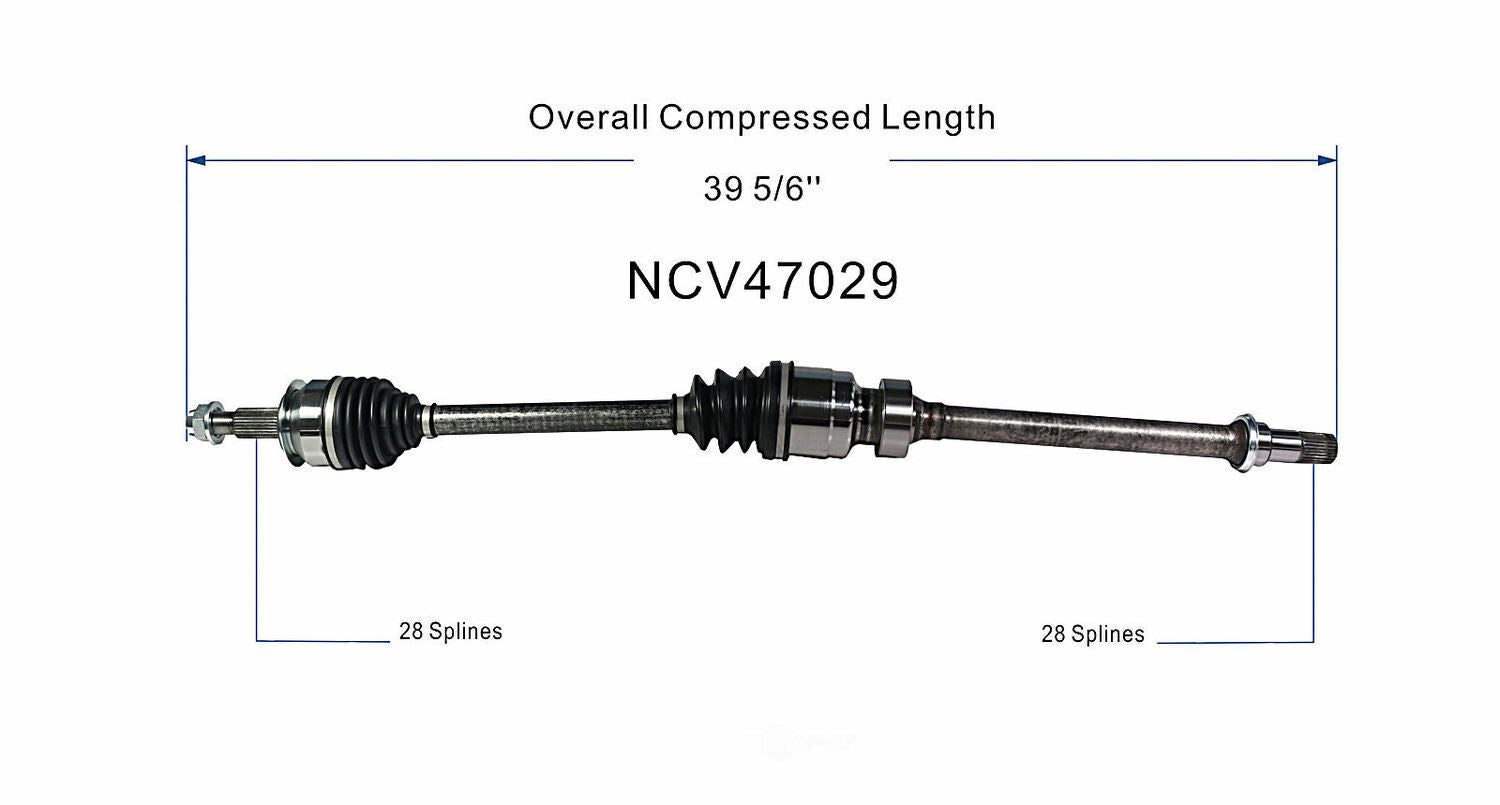 GSP North America NCV47029 CV Axle Assembly