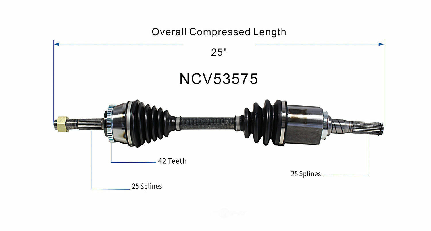 GSP North America NCV53575 CV Axle Assembly
