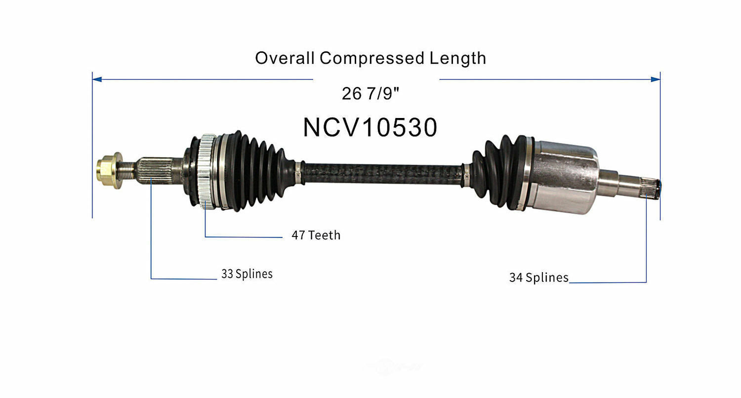 GSP North America NCV10530 CV Axle Assembly