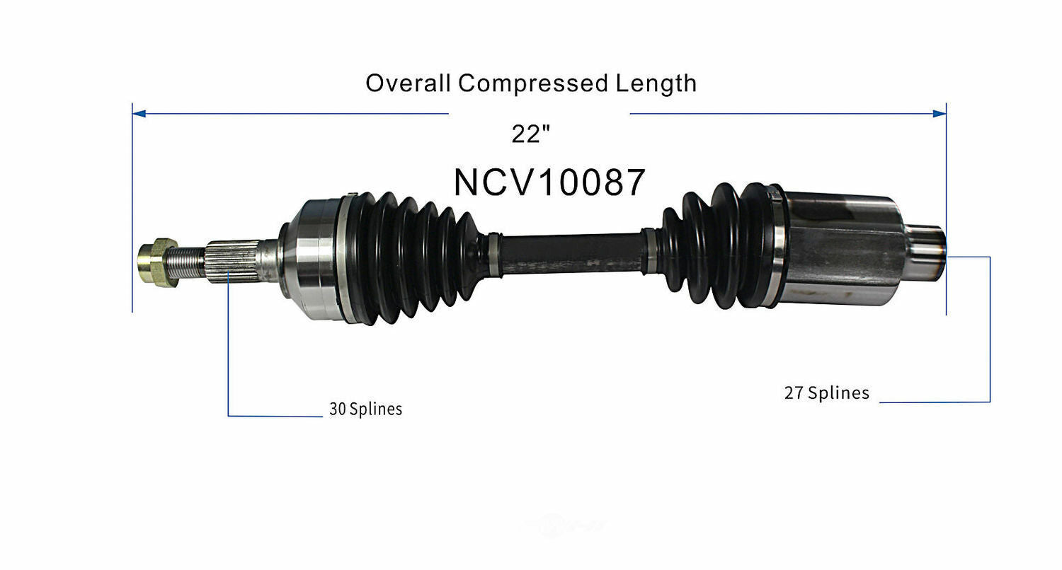 GSP North America NCV10087 CV Axle Assembly