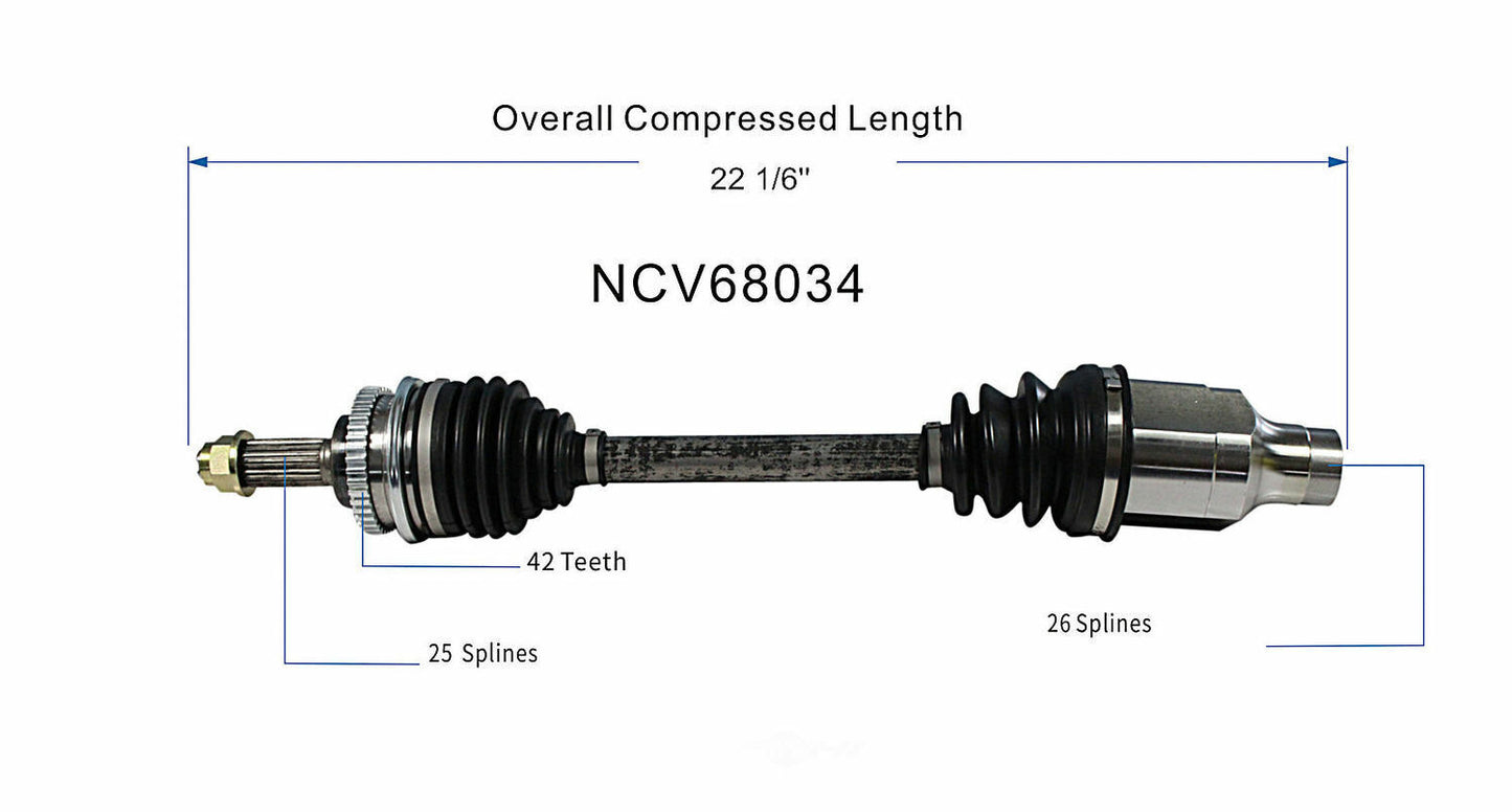 GSP North America NCV68034 CV Axle Assembly