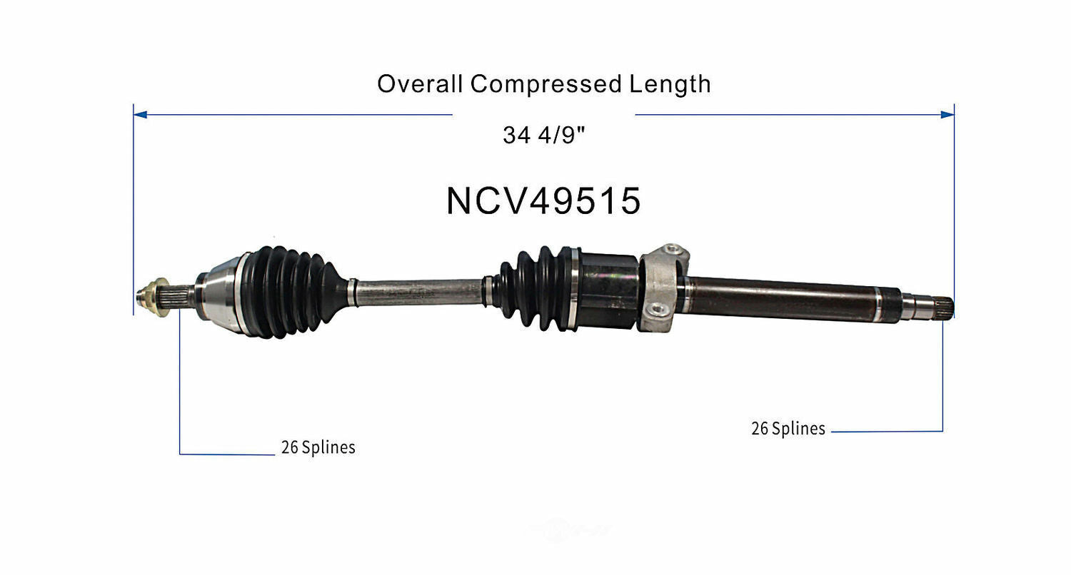 GSP North America NCV49515 CV Axle Assembly
