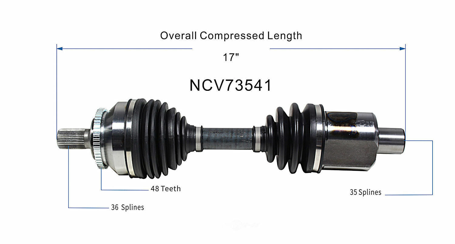 GSP North America NCV73541 CV Axle Assembly