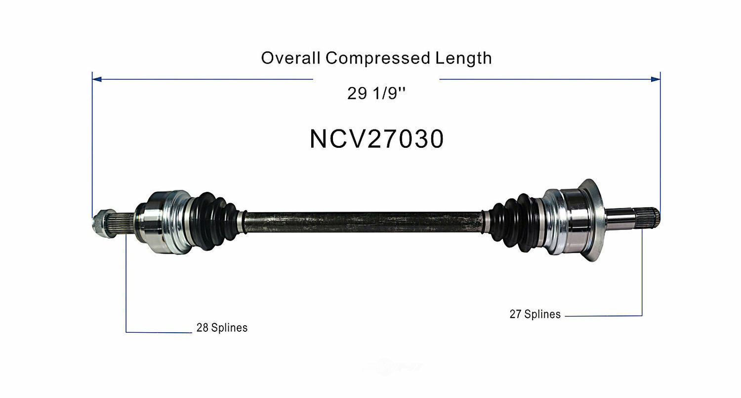 GSP North America NCV27030 CV Axle Assembly
