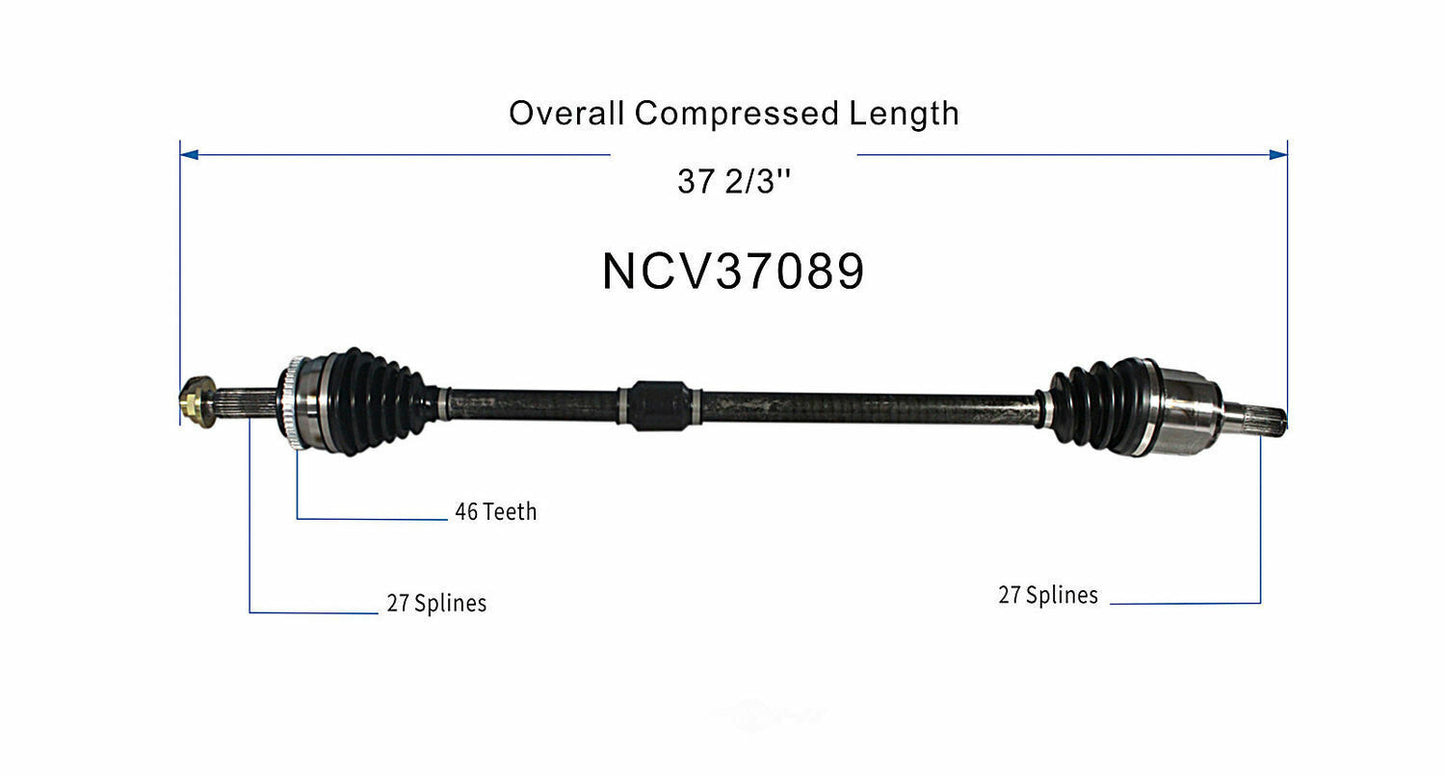 GSP North America NCV37089 CV Axle Assembly