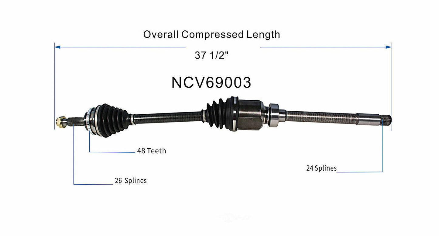 GSP North America NCV69003 CV Axle Assembly