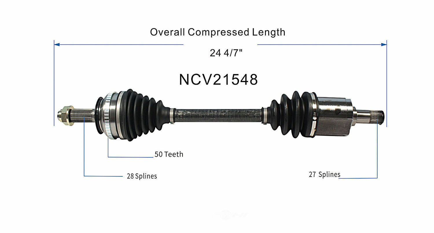 GSP North America NCV21548 CV Axle Assembly