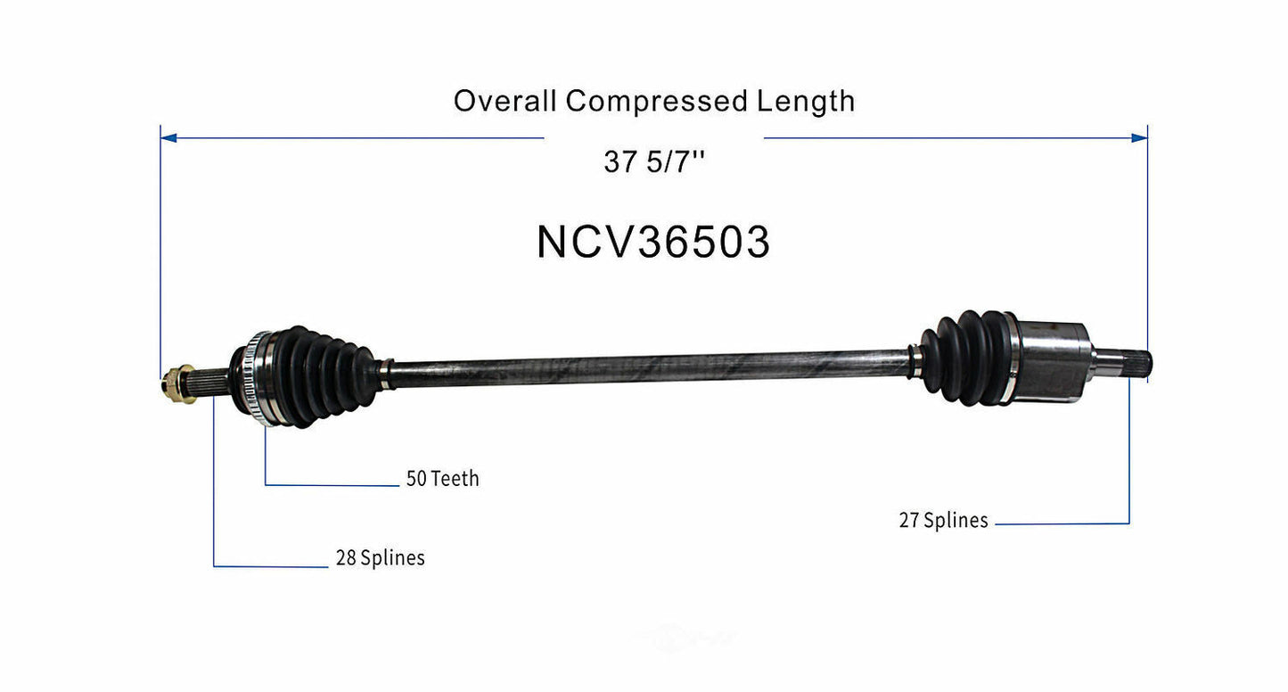 GSP North America NCV36503 CV Axle Assembly