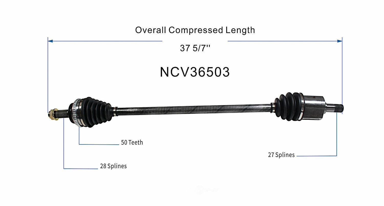 GSP North America NCV36503 CV Axle Assembly